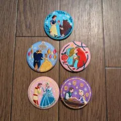 ディズニー刺繍ピンバッジ5個セット