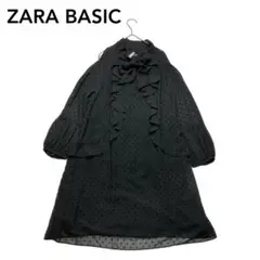 ZARA BASIC ザラベーシック　 肩開き　シフォンワンピース　M