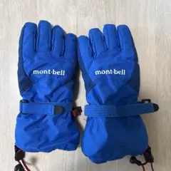 mont-bell 5本指グローブ 青　7〜9歳