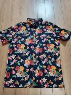 美品 アディダスゴルフ メンズ シャツ トロピカル 総柄 Lサイズのサムネイル