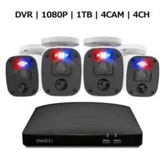 【新品未開封】Swann Security System 防犯カメラ Home 4 Camera 8 Channel 1080p Full HD DVR 1TB HDD Security System