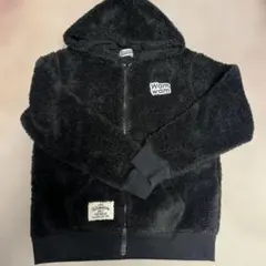 超美品フード付き暖か黒ジャケット Wam wam150cm