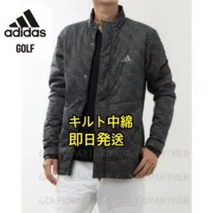 L即日発送/定価24200円 アディダス ゴルフ 中綿 キルトジャケット 黒