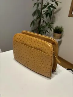 クラッチバッグ パーティーセカンドバッグ オーストリッチ　メンズ　レディース