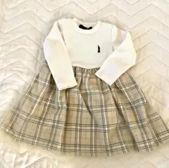 【新品】EAST BOY チェック柄ワンピース　80cm 子ども服　ベビー服