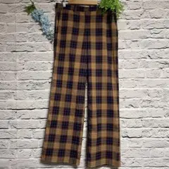 【超美品】ザラベーシック チェック柄 ワイド パンツ M