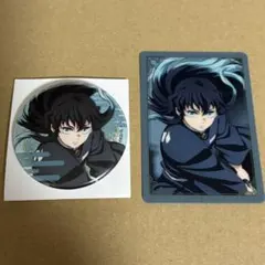 鬼滅の刃 時透無一郎 無限城編 箔押しカード 缶バッジ