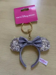 東京ディズニーリゾート ミニー カチューシャ キーホルダー シルバー