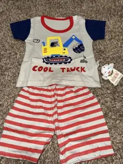 トラックデザイン Tシャツ＆ショートパンツセット 80