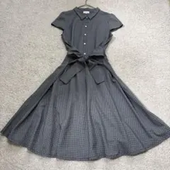①【美品】TO BE CHIC☆トゥービーシック☆半袖ワンピース☆ギンガム