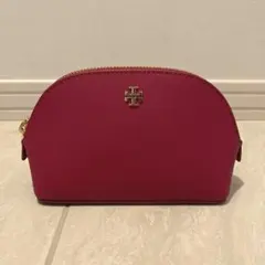 【新品未使用】TORY BURCH レザーポーチ ラズベリーのサムネイル