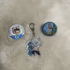 鬼滅の刃 嘴平伊之助 アクリルキーホルダー　缶バッチ　クリップセット
