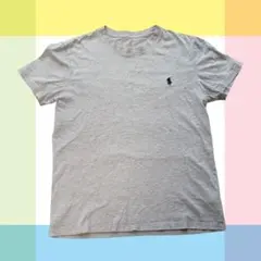 ポロラルフローレン 定番ポニー刺繍 Tシャツ グレー S カスタムスリムフィット