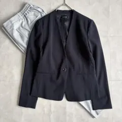 LAUTREAMONT 3点セット ノーカラースーツ 紺灰 38 40