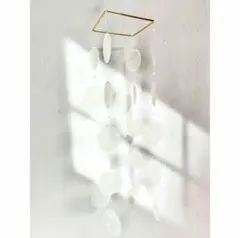 【SALE】大判カピスシェル　ウインドチャイム　No 41