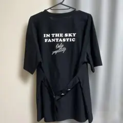 シーイン　バックプリント 半袖Tシャツ ブラック