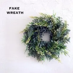 フェイクグリーン　リース　造花　クリスマス　インテリア　ナチュラル　秋　ミモザ