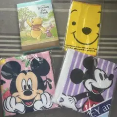くまのプーさん ミッキー タオル4枚セット