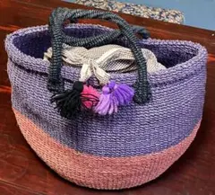 コムデギャルソントリコ　カラフルな編み込みかごバッグ トリコ コムデギャルソン カゴバッグ - メルカリ