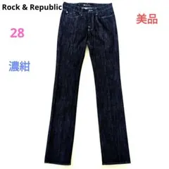 Rock & Republic デニムパンツ 刺繍ポケット　28 濃紺　美品のサムネイル