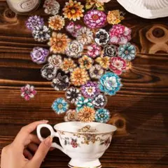 【41】ステッカー 6種 ボタニカル 海外 シール コラージュ まとめ売り