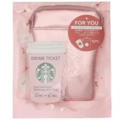 スタバ　SAKURA2026 桜 スターバックスミニポーチギフトピンク