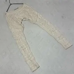 ザラ ZARA かぎ針編み クロップド ニットボレロ ショート丈 M アイボリー