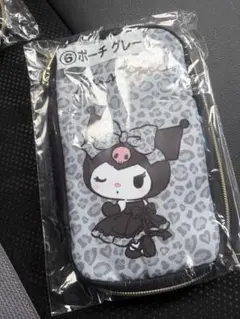 クロミ ポーチ グレー ヒョウ柄