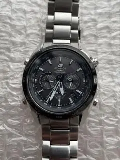 CASIO EDIFICE 5263P JA ソーラー電波腕時計 黒文字盤 - メルカリ