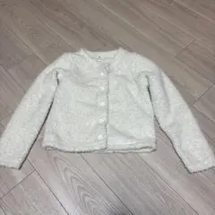 KUMIKYOKU アイボリー フリースジャケット 140-150cm