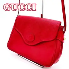 GUCCI グッチ　ショルダーバッグ　GG柄　レッド　GGマーク　1206