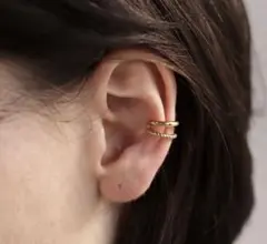 AJIRO ACCESSORY ゴールド イヤーカフ ステンレス