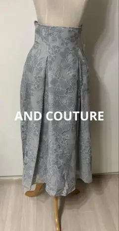 新品タグ付きAND COUTURE オパールフラワーフレアスカート¥14960のサムネイル