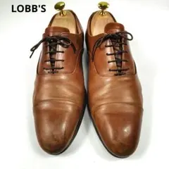 LOBB'S ロブス ストレートチップ レザー ドレスシューズ ブラウン 良品のサムネイル
