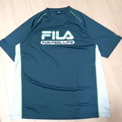 FILA FUN FEEL LIFE Tシャツ 5L ダークグリーン1210番