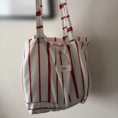 ZARA ストライプ柄 エコバッグ
