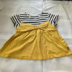 GITA リボン付きストライプTシャツ