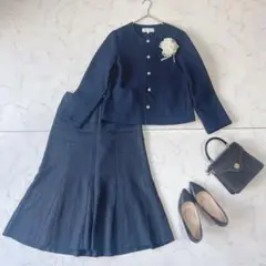 【美品】ロペピクニック トランスワーク ツイード セットアップ フォーマルスーツ