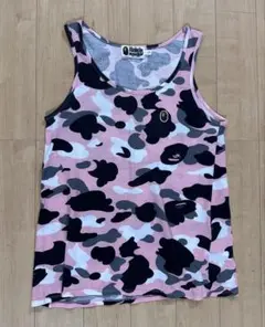 A Bathing Ape カモフラージュ ピンク系 タンクトップ S