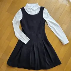 ワンピース 黒 UNIQLO ジャンスカ