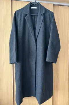 日本製】MidiUmi ウール混紡 グレーロングコート - メルカリ