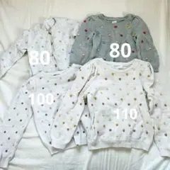 H&M/Gap ポップコーンニット 80/100/110 4枚セット