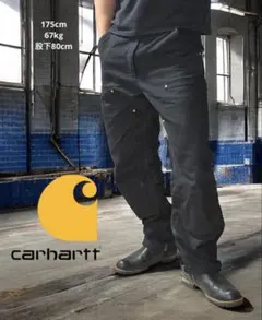 USA製carharttダブルニーペインターパンツBLACK