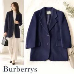 6099 美品✨ バーバリーズ チェスターコート シングル 11サイズ ネイビーのサムネイル