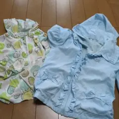 フード付きジャケットとブルーのジャケットセット　130㌢