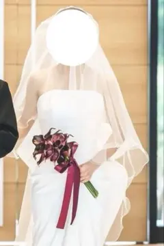 アーティシャルフラワーブーケ（カラー、ボルドー）