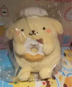 レア　ポムポムプリン ポムポムプリンカフェ ぬいぐるみ マスコット 原宿限定 希少】ポムポムプリン ポムポムプリンカフェ 原宿 マスコット - メルカリ