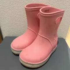 CROCS クロックス 長靴 レインシューズ キッズ 子供用 ピンク 軽量