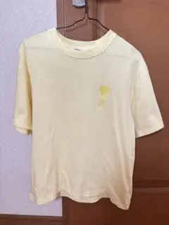 Ami Paris ハートロゴ 半袖Tシャツ ライトイエロー 黄色 Mのサムネイル