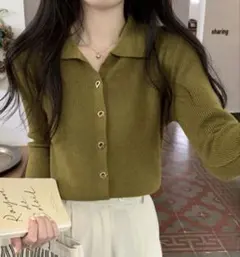 Miniministore 秋冬ニットトップス レディースニットポロ